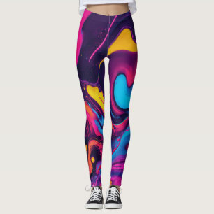 "Lebhafte Abstrakte Wirbel" Leggings