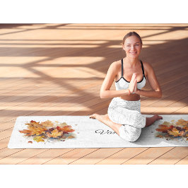 Lebhafte Ahornwasserfarbe für den Herbst Yogamatte