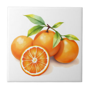 Lebhafte Aquarellfarben-Orange Fliese