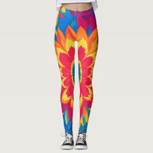 Lebhafte, ausdrucksstarke Blütenpracht Leggings