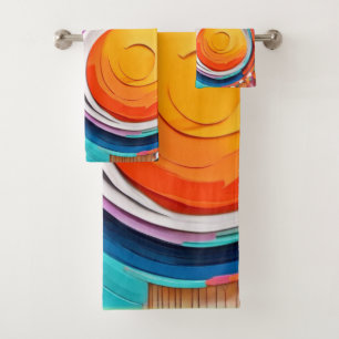 Lebhafte Badaist Art Colors Badhandtuch Set