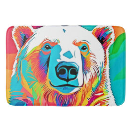 Lebhafte Bärenköpfe Badematte