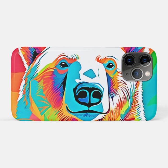 Lebhafte Bärenköpfe Case-Mate iPhone Hülle (Rückseite (Horizontal))