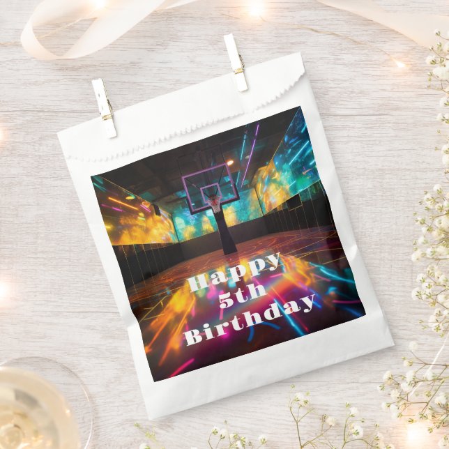 Lebhafte Basketball-Gastgeschenk-Tasche Geschenktütchen (Ausgeschnitten)