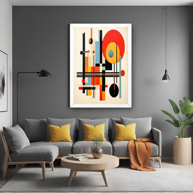 Lebhafte Bauhaus-Inspirierte geometrische Abstrakt Poster (Von Creator hochgeladen)