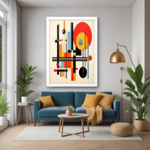Lebhafte Bauhaus-Inspirierte geometrische Abstrakt