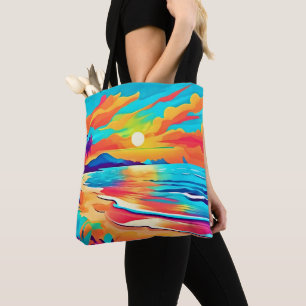 Lebhafte Beach Sunset Art