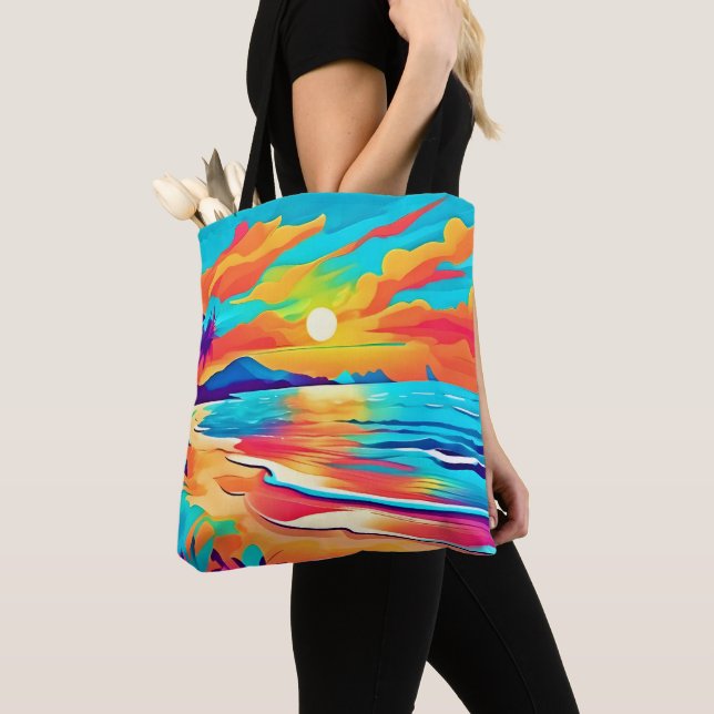 Lebhafte Beach Sunset Art (Von Nahem)