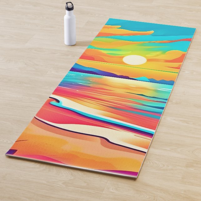 Lebhafte Beach Sunset Art Yogamatte (Beispiel)