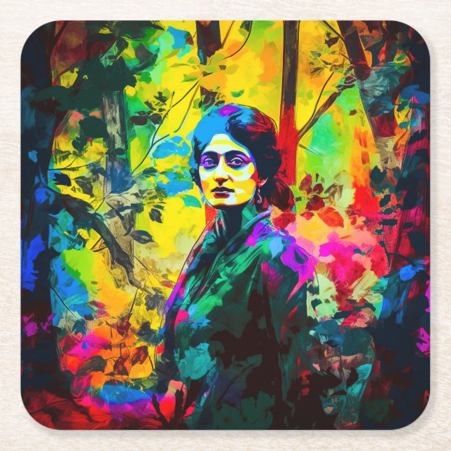 Lebhafte Beauty Rechteckiger Pappuntersetzer (Vorderseite)