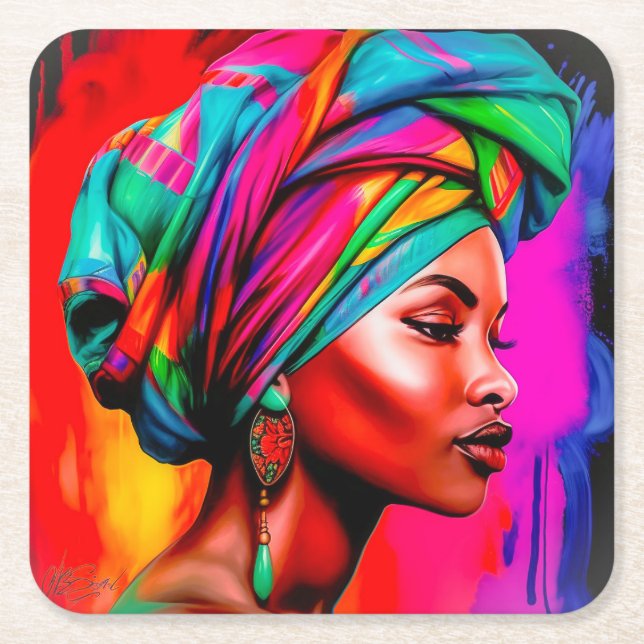 Lebhafte Beauty Serie 1 Rechteckiger Pappuntersetzer (Vorderseite)