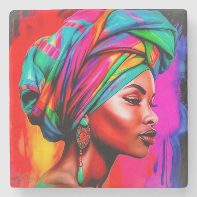 Lebhafte Beauty Serie 1 Steinuntersetzer (Vorderseite)