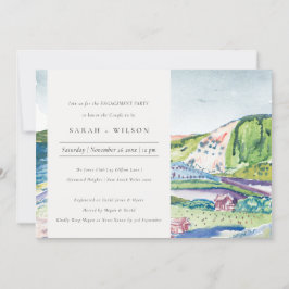 Lebhafte Bergkulisse Rosengarten Verlobung laden Dankeskarte