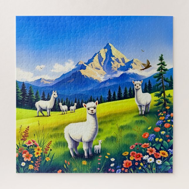 Lebhafte Berglandschaft für Kinder Puzzle (Vertikal)