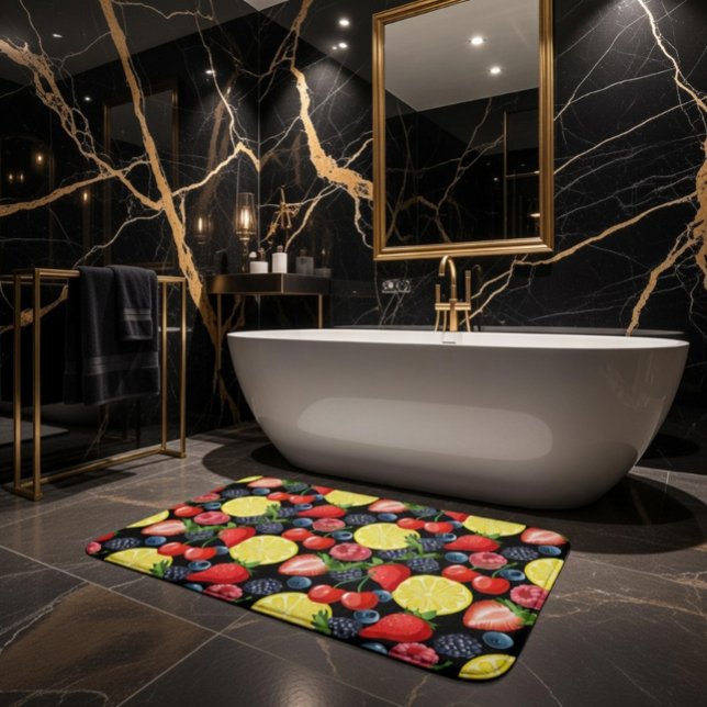 Lebhafte Berries & Citrus Badematte (Von Creator hochgeladen)