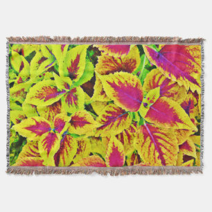 Lebhafte Blätter Pattern Dance Decke