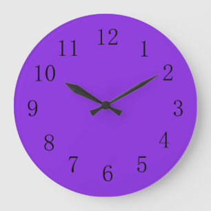 Lebhafte, blaue Violett-Solid-Farbe Große Wanduhr