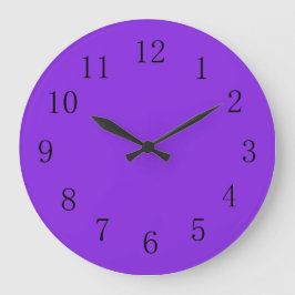 Lebhafte blaue Violette, solide Farbe Große Wanduhr
