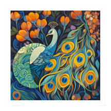 Lebhafte Blauwasserfarbe Peacock