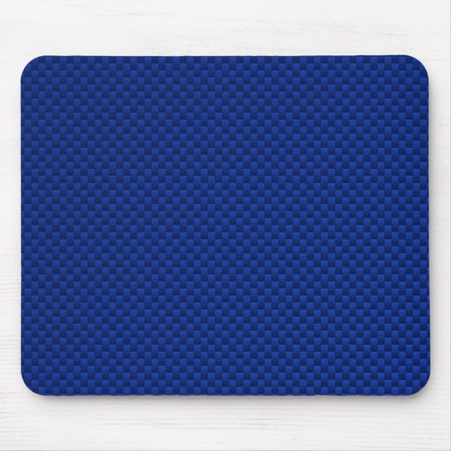 Lebhafte Blue Carbon Fibre wie Print Background Mousepad (Vorne)