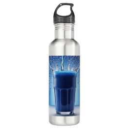 Lebhafte Blue Splash Wasser Flasche Edelstahlflasche