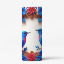 Lebhafte Bluebirds in farbenfrohen Blume