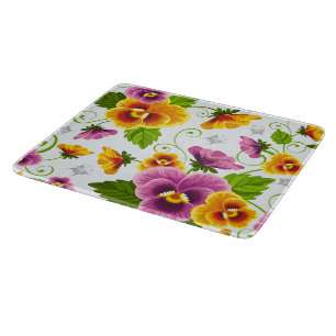 Lebhafte Blume der Pansie Schneidebrett