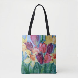 Lebhafte Blume-Malerei-Tasche