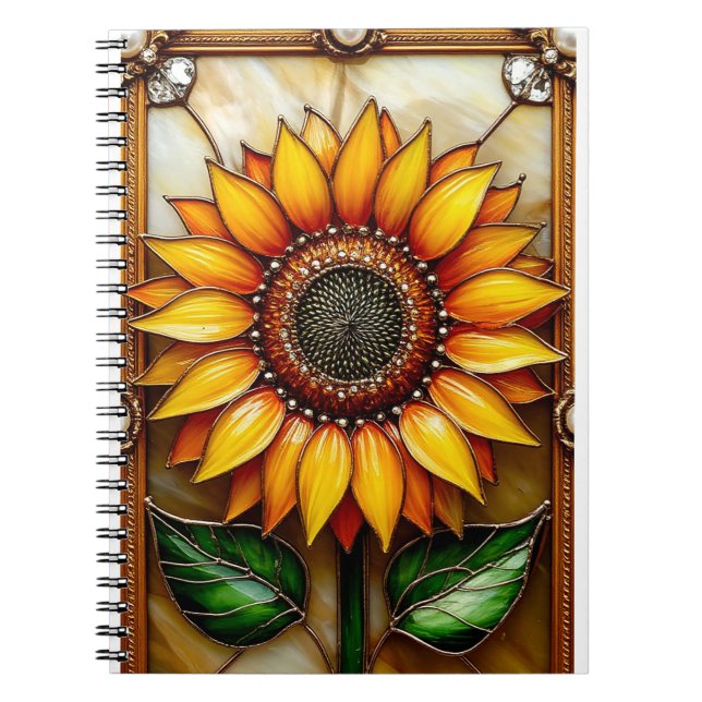 Lebhafte Blume Ornately Gerahmt Notizblock (Vorderseite)