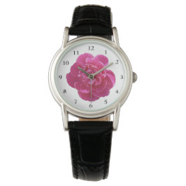 Lebhafte Blume Pink Peony Watch Armbanduhr