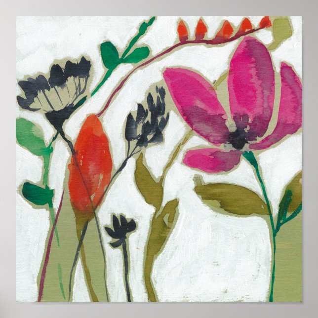Lebhafte Blume Poster (Vorne)