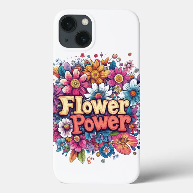 Lebhafte Blume Power Design mit farbenprächtigen B Case-Mate iPhone Hülle (Rückseite)