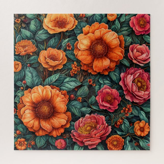 Lebhafte Blumenarrangements Puzzle (Vertikal)