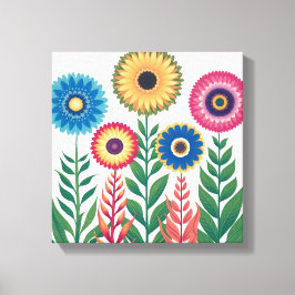 Lebhafte Blumenästhetik: farbenfrohe Blume Leinwanddruck