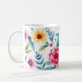 Lebhafte Blumencoffee Tasse - Aquarellfarben Blume