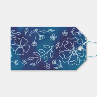 Lebhafte Blumengiftmarken Geschenkanhänger