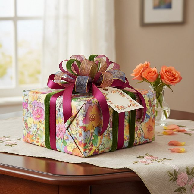 Lebhafte Blüte Geschenkpapier (Von Creator hochgeladen)