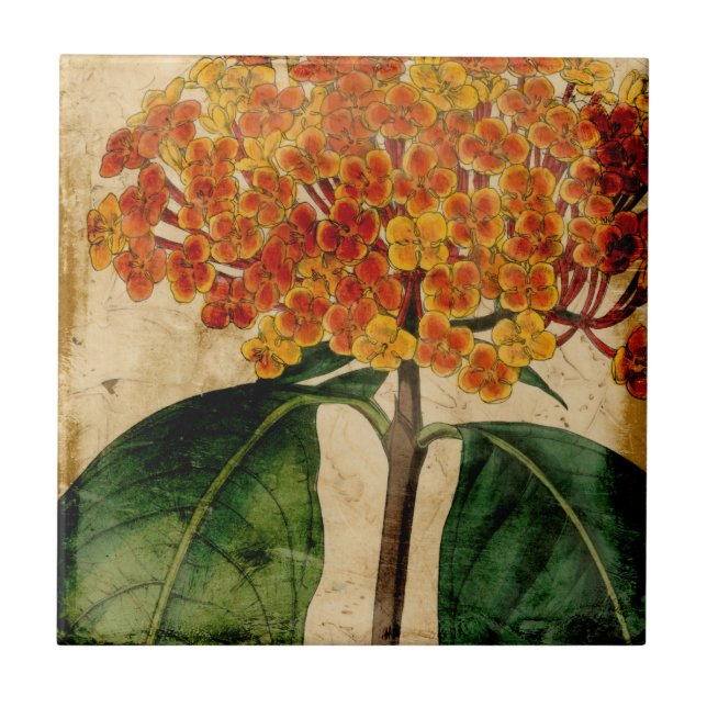 Lebhafte Blüte I Fliese (Vorderseite)