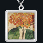 Lebhafte Blüte I Versilberte Kette<br><div class="desc">floral</div>