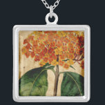 Lebhafte Blüte I Versilberte Kette<br><div class="desc">floral</div>