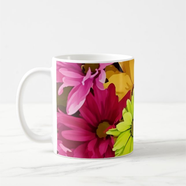 Lebhafte Blüte Kaffeetasse (Links)