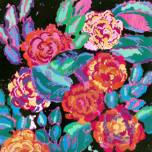 Lebhafte Blüten: Art Déco-Flora-Explosion