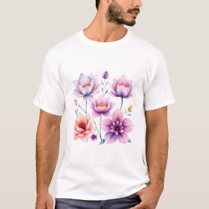 Lebhafte Blüten im Blut T-Shirt