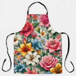 Lebhafte Blütenblume Schürze