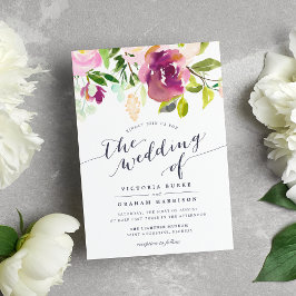 Lebhafte Blütenfarbe Blumenzwiebeleinladung Einladung