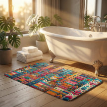 Lebhafte Boho Streifen: eklektische Textilkunst
