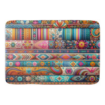 Lebhafte Boho Streifen: eklektische Textilkunst