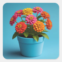 Lebhafte botanische Blumenpracht, Zinnia Blume