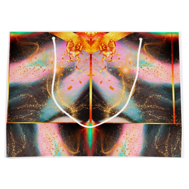 Lebhafte Bow-Geschenktasche Große Geschenktüte (Vorderseite)