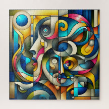 Lebhafte Braque-Inspiriert Negative Space Metal Ar